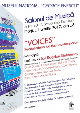 ”Voices” - recital instrumental de flaut contemporan